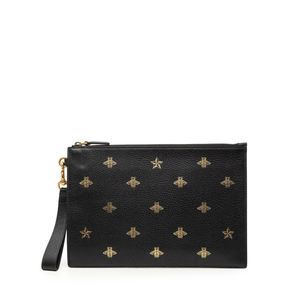 Pre-Loved Gucci Calfskin Bee Star Clutch